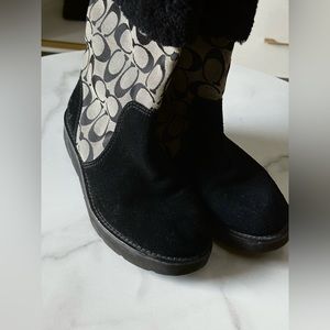 Coach Kally Signature Suede Boots